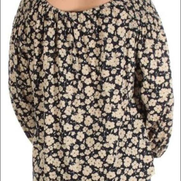 NWOT Lauren Ralph Lauren Womens Modal Blend Smoked Knit Top Navy M - Picture 3 of 6